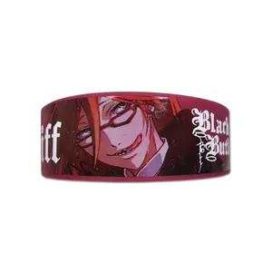 Black Butler - Grell Sutcliff Red PVC Wristband