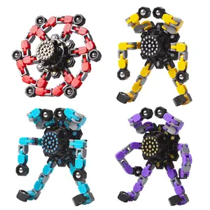 Transformable Fidget Spinners 4 Pack for Kids and Adults Stress Relief Sensory Toys for Boys and Girls Gifts