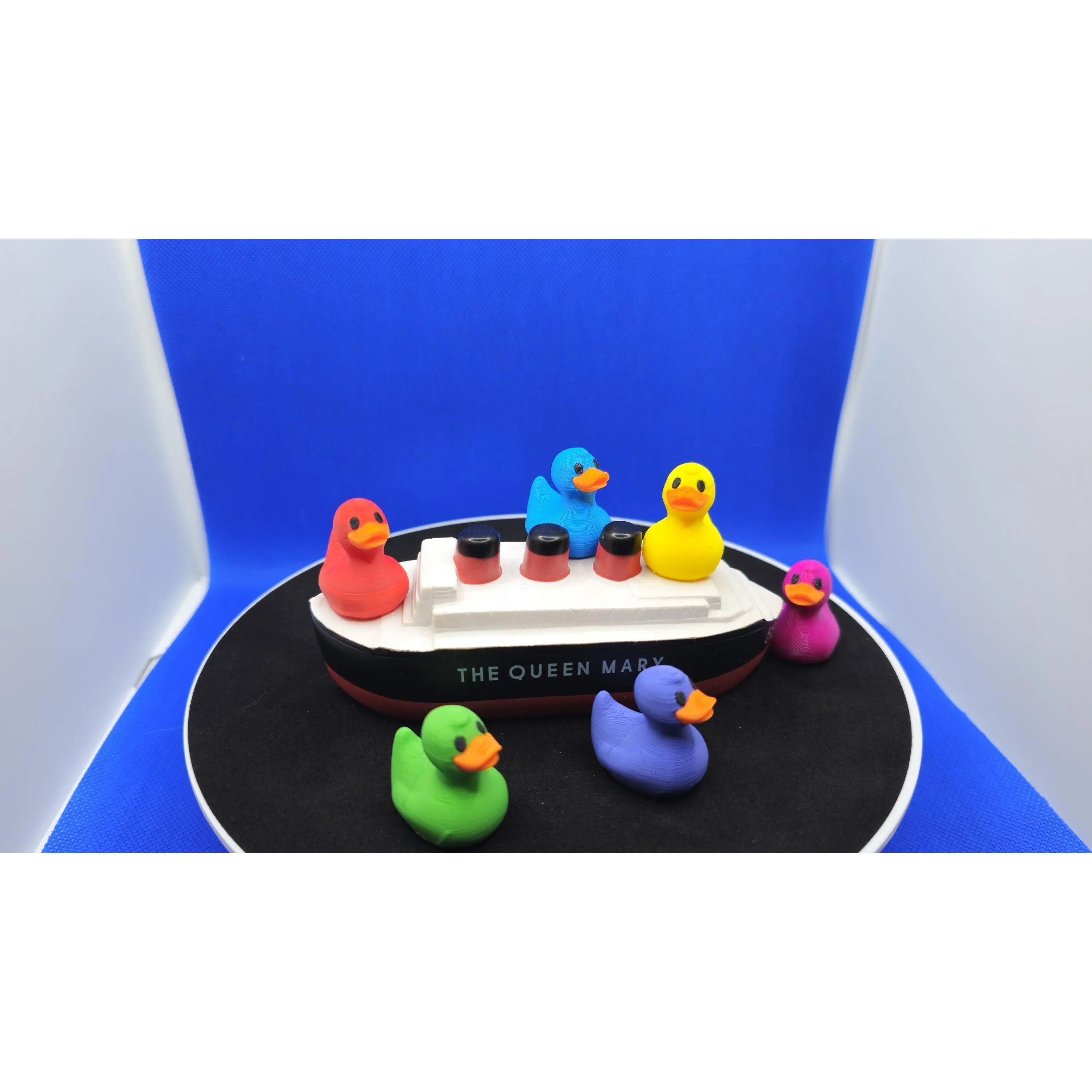 5-Pack Tiny 3D Printed PLA Plastic Ducks - 1 Inch Depth, Lightweight Cruise Theme Fun Activity Toys, Cute Collectibles, Home Decor Ornaments, Door Accents, Ideal Gifts