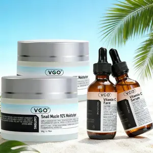 【Buy 30ml VC Serum Get 1 60ml Free】VGO Vitamin C Face Serum with Hyaluronic Acid & Snail Mucin 92% Moisturizer 50g Hydrating Nourishing Serum for All Skin Types Radiant Skin Care