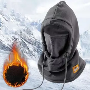 Versatile Drawstring Closure Balaclava Hat with Windproof Neck Gaiter Hood - Stylish & Warm for Skiing, Snowboarding, and All Outdoor Adventures