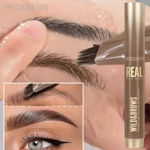 Long-Lasting Waterproof Eyebrow Pen Quick-Dry with Natural Fluffy Brow Strokes Shape-Fixing Liquid Brow Marker Sweat-Proof & Fade-Resistant Eyebrow Pencil