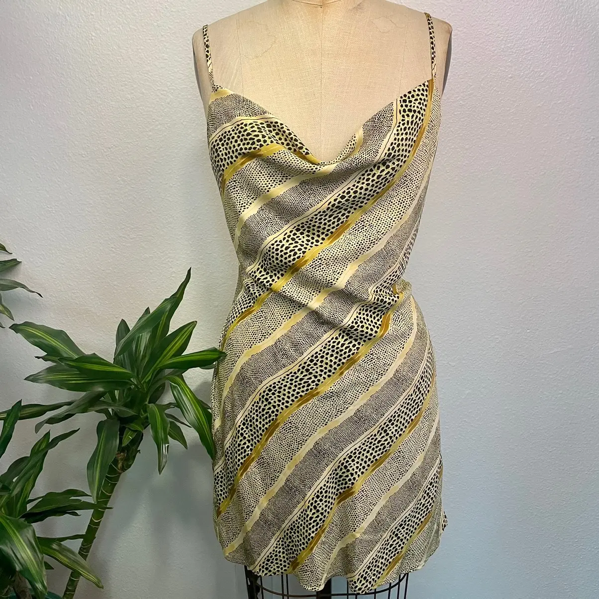 Urban Outfitters Mini Dress with Draped Cowl Neck in Size Large
