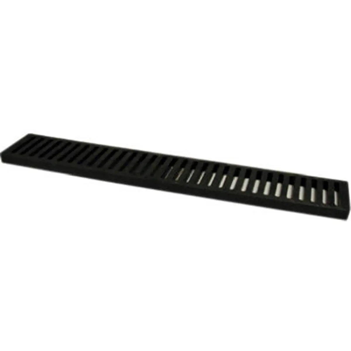 212 MAIN NDS 243-1 Commercial-Grade Channel Grate - 2Ft Black Structural Foam Polyolefin, 1.25 lbs, 24x4.13x0.75 in, UV Inhibitors, Secured to Channel, for Patios, Light Vehicular Traffic, Residential Drainage