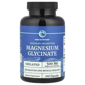 Nobi Nutrition Magnesium Glycinate, Maximum Absorption, 240 Capsules (250 mg per Capsule)