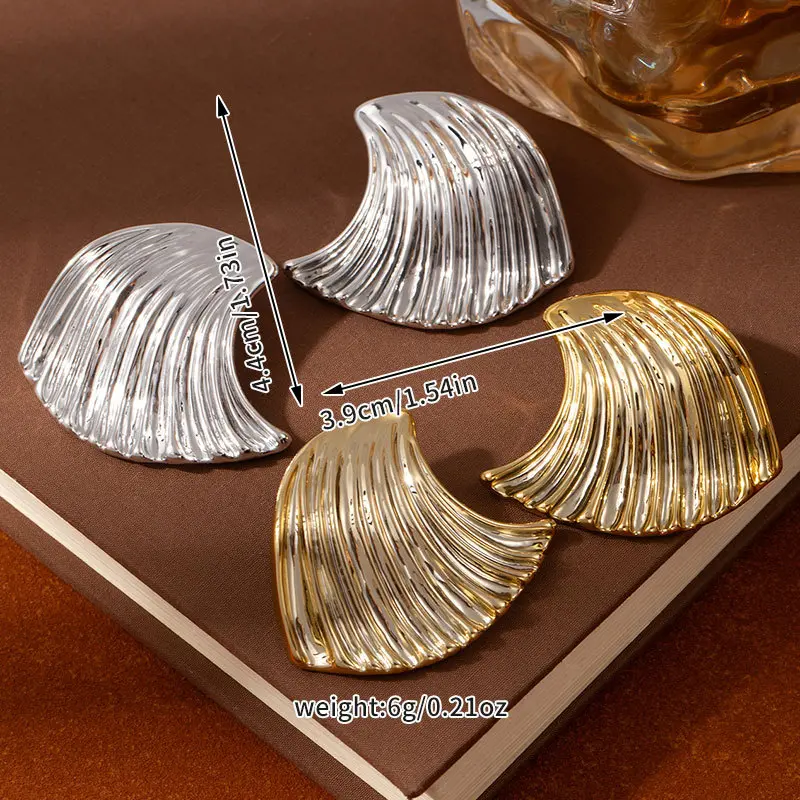 High-end Light Luxury Textured Leaf Earrings, Metallic Style, Personalized Stereo CCB Multi-layer exaggerated Multi-layer Flower Earrings High-end Light Luxury Textured Leaf Earrings, Metallic Style, Personalized Stereo CCB Multi-layer exaggerated Multi-layer Flower Earrings