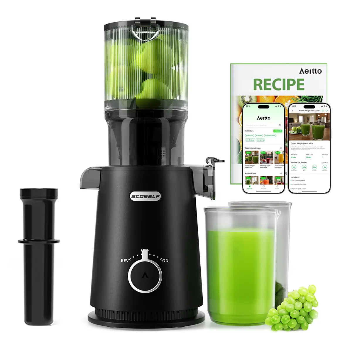 Cold Press Juicer, Hands Free,Juicer Machines with 13.67 inch Circ Feed Chute, Whole Fruit juicer, Juice Extractor for Vegetable and Fruit, High Juice
