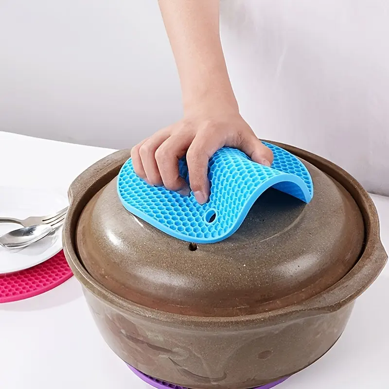 6.9in 2pcs Heat Insulation Mat, Heat Resistant Trivets For Pots And Pans, Round Placemat, Countertop Protector, Circular, Home