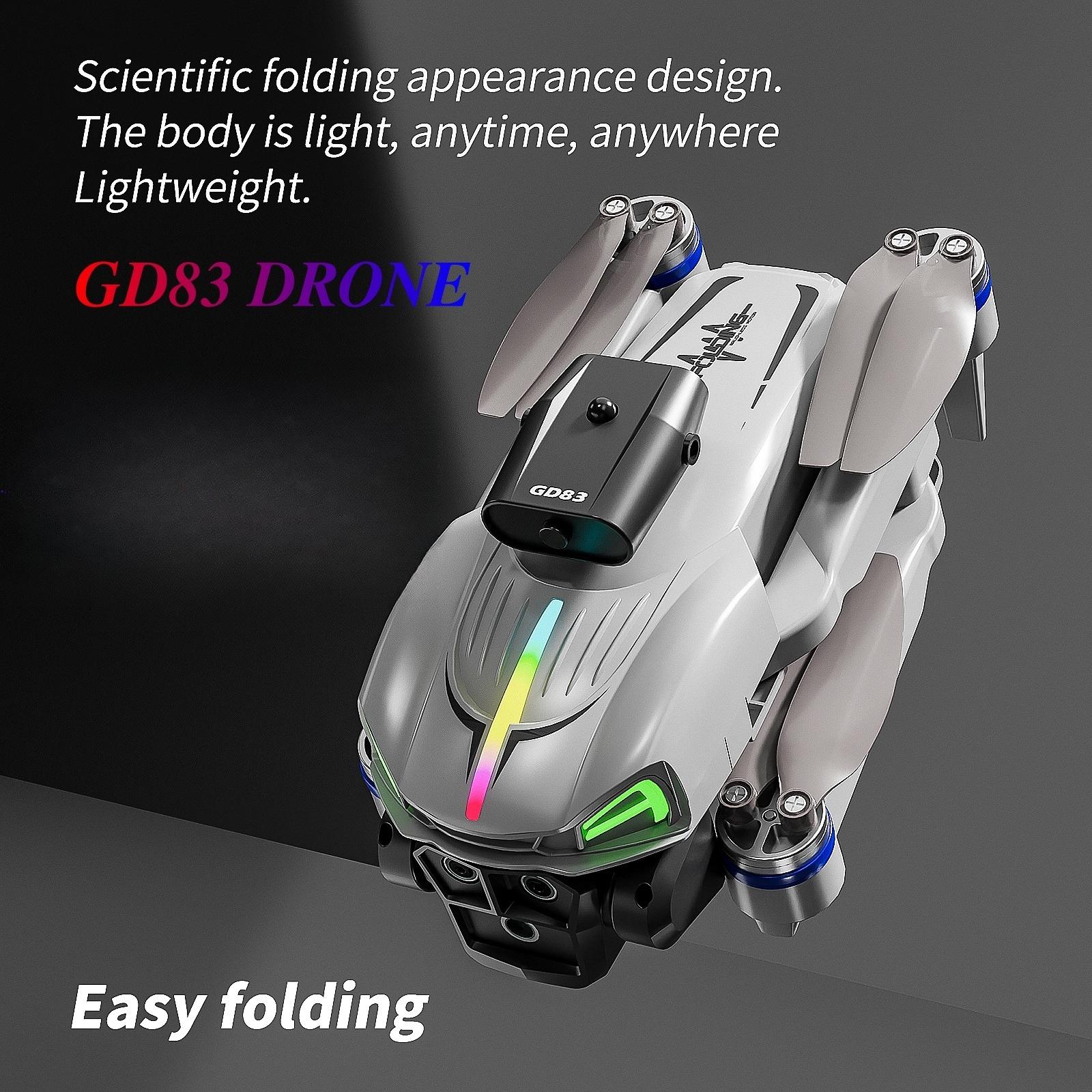 4K  Foldable Flagship Drone, 80M Flight Altitude 7.2M/s Speed 200g 1500M Range, Dual Cameras Brushless Motor Intelligent Following Aerial Photography Drone for Beginners