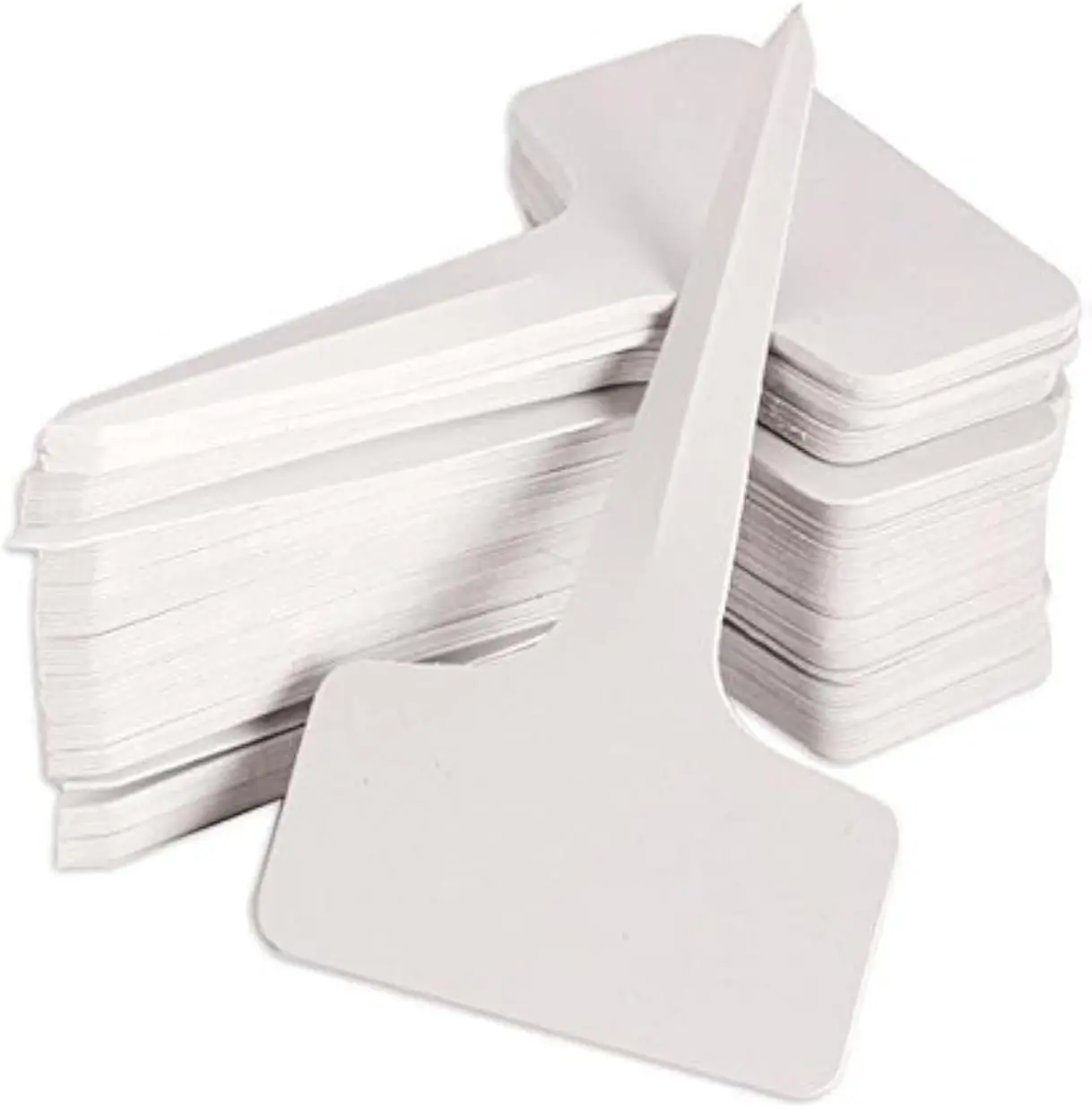 100 Pcs 6 x10cm Plastic Plant T-Type Tags Nursery Garden Labels Durable Waterproof Easy to Write on for Pot Plants Herbs Vegetables Flowers Greenhouses Farms