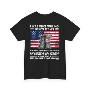 Patriotic Veteran Family Protection T-Shirt – American Flag Military Tribute Tee