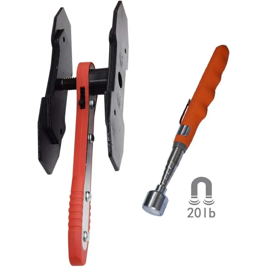 Caliper Press and Telescoping  Pick Up Tool 20 lb Set,   Caliper Ratcheting  Spreader Press Tool, Wrench Spreader Tools, 360  Ratchet Swing
