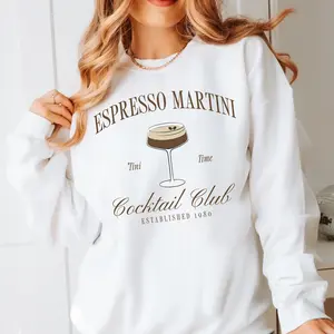 Tini Time Sweatshirt, Espresso Martini Sweatshirt, Retro Cocktail and Social Club Sweatshirt
