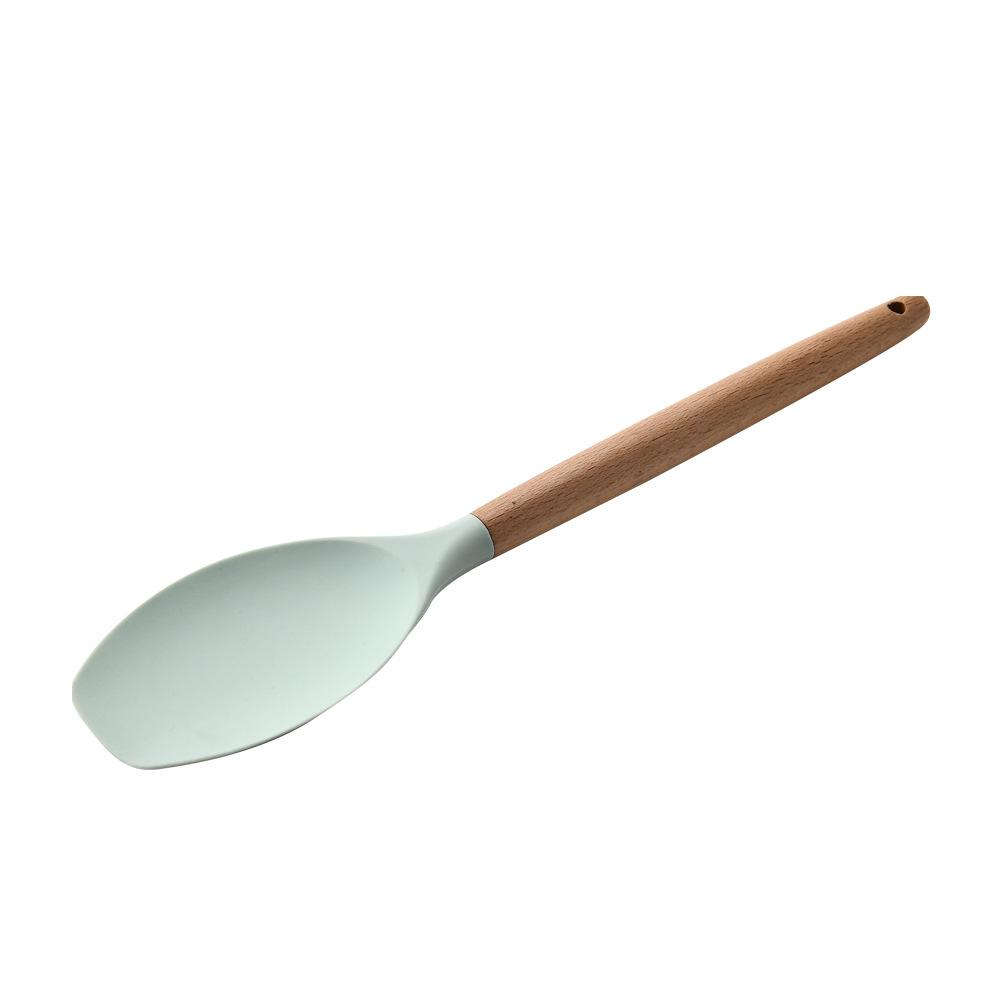 Silicone Kitchen Utensil Set with Wooden Handle, Nylon-Core Kitchen Accessories -40°C~+230°C Heat-Resistant Cookware for Stirring, Baking; Includes Silicone Spatula Set, Turner