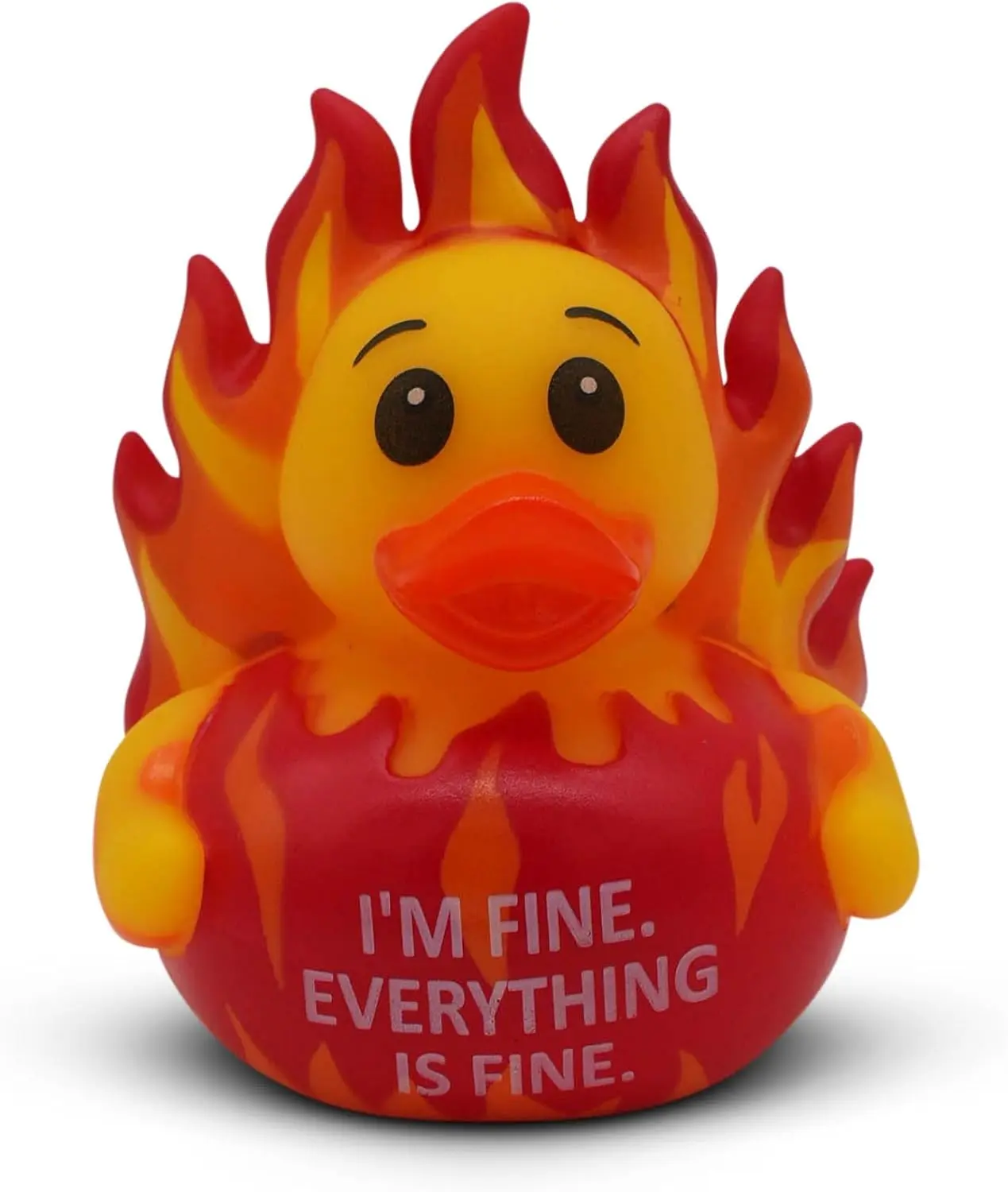 Funny Rubber Duck – Hilarious Decorative Duck for Bathroom, Jeep, Desk, or Gag Gift – Quirky Collectible with Sarcastic Quote – Great Gift for Adults, Coworkers, or Friends-I'm Fine