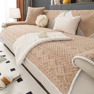 1 Piece Modern Stylish Classic Sofa Cover - Soft & Skin-Friendly Sofa Cushion, Durable Cushions, Non-Slip, Dustproof, Scratch-Resistant & Pet-Friendly Sofa Protector, Fits 1/2/3/4 Seater Sofas, All-Season Living Room Sofa Cover, Machine Washable