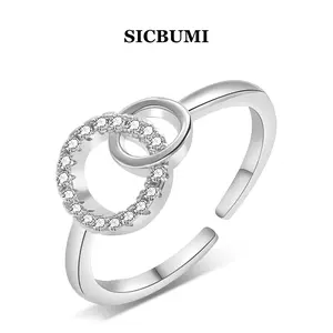Sicbumi Adjustable Hope Ring To My Sister Forever Linked Ring - A Timeless Sister Gift – Meaningful Design for Sisters' Special Relationship Gift - Inspirational Jewelry Gift for Women