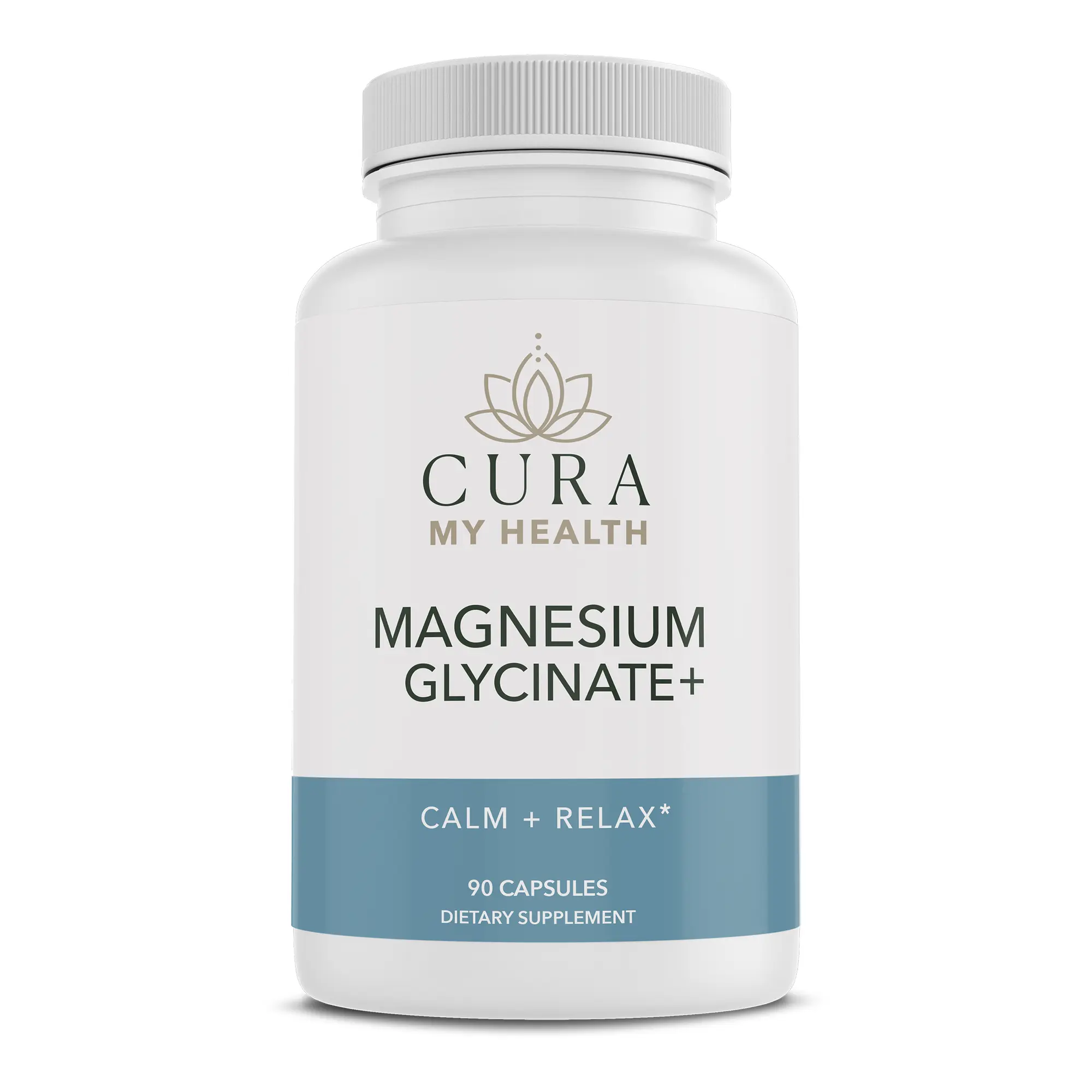 CuraMyHealth Magnesium Glycinate+ 275 mg Dietary Supplement, 90 Capsules