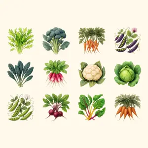 Vego Garden Winter/Fall Seeds Kit - USDA Certified Organic Self-Blanching Cool Weather Crop for Spring & Fall Gardens
