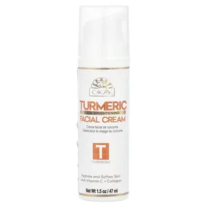 Okay Pure Naturals Skin Brightening, Facial Cream, Turmeric, 1.5 oz (47 ml)