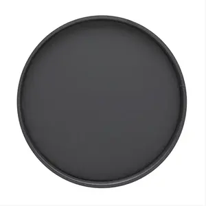 212 MAIN Black 14-Inch Round Serving Tray, Indoor Camp Kitchen Serving Accessory (Formerly Kraftware 10130 B.C.), Fun Colors, Indoor/Outdoor