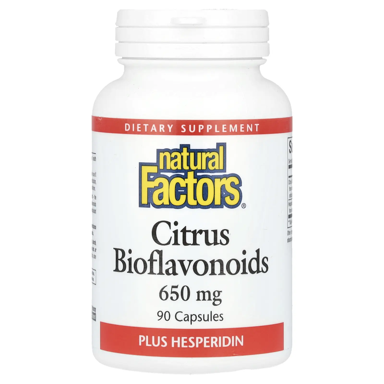 Natural Factors Citrus Bioflavonoids Plus Hesperidin, 650 mg, 90 Capsules