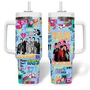 NKOTB Girl I'm Not Old I'm Vintage 40oz Tumbler with Handle | Retro 80s 90s Travel Mug | Gift for NKOTB Superfans