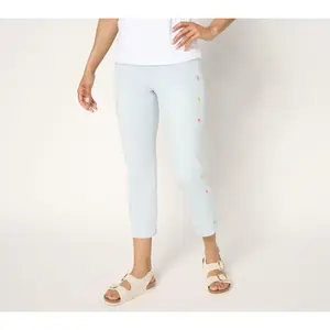 Belle by Kim Gravel Petite TripleLuxe Denim Palm Cropped Jean