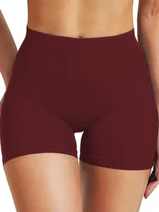 Women's High-Waisted Seamless Yoga Shorts, Breathable Slim-Fit Gym Workout Pants, Casual Fall Winter Activewear, Athletic Sports Shorts for Women