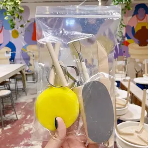 BSCH Basic Pottery Tool Kit - 8-Piece Set for Students & Studio Members - Essential Tools for Clay Work - Perfect for First Day at Club House