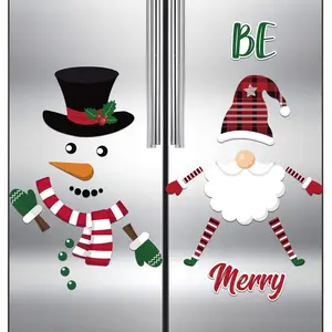 27-Piece Christmas Magnet Set Includes 11 Christmas Gnome Magnets and 16 Snowman Fridge Magnets Festive Gnome Nordic-Style Stickers Suitable for metal doors, cabinets, and home decor