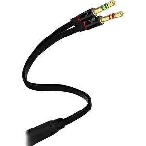 Headphone Splitter For Computer 3.5mm Female to 2 Dual 3.5mm Male Headphone Mic Audio Y Splitter Cable Smartphone Headset to PC Adapter