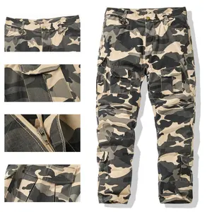 Heavyweight camouflage work pants that are durable and highly functional, featuring a camouflage pattern for work environments and spring use.