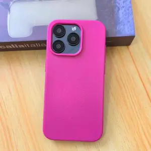 Matte Faux Leather Texture Shockproof iPhone Case, Soft Anti-Slip Bumper Cover with Raised Lip & Extra Large Camera Cutout, Compatible with iPhone 11 12 13 14 15 16 17 Pro Max Plus Air