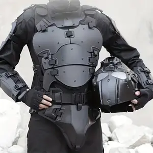 Adjustable Outdoor Training Vest Set with Elbow Pads, Chest Pad, Waist Pad, Belt, Cosplay Costume, Rugby Events, Teacher Day, Halloween