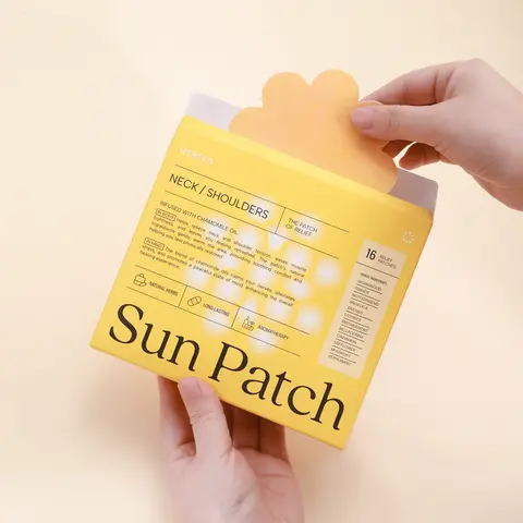 Sun Patch Natural Pain Relief Patches for Neck & Shoulders with Chamomile Scent 16 Patches Long Lasting Comfort Vegan Friendly Daily Muscle Comfort Therapeutic Effective For Menstrual Cramps Aromatherapy   DealsForYouDays