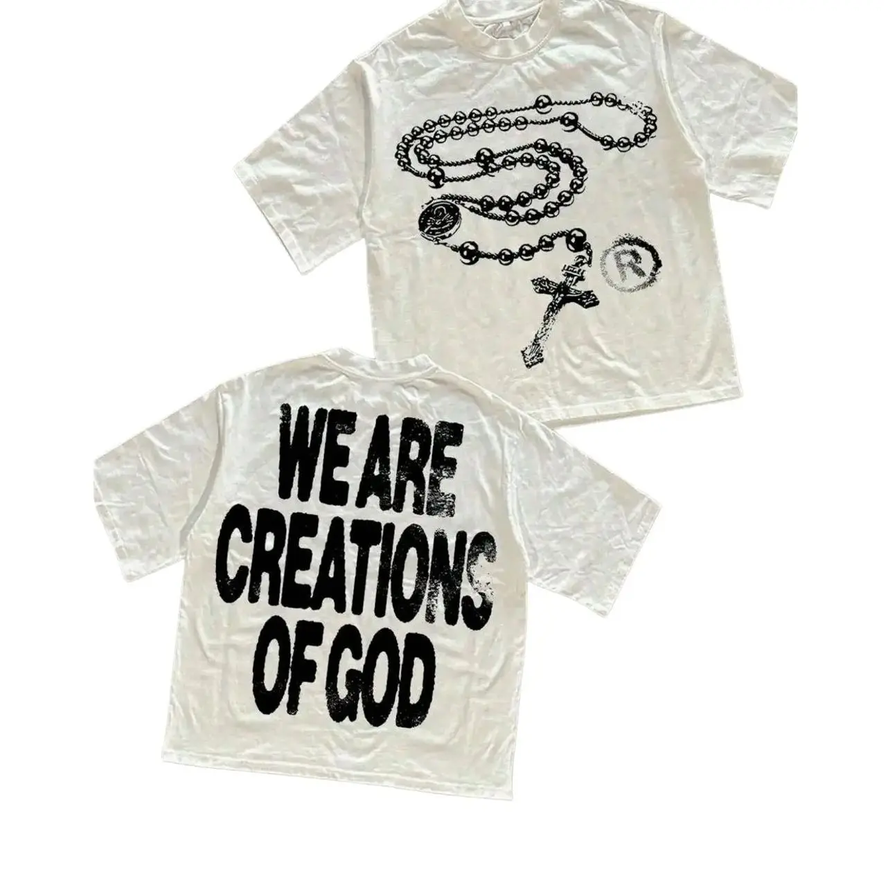 Street Religious - Themed Tee With 'We Are Creations Of God' Slogan  Printed T-Shirts 8