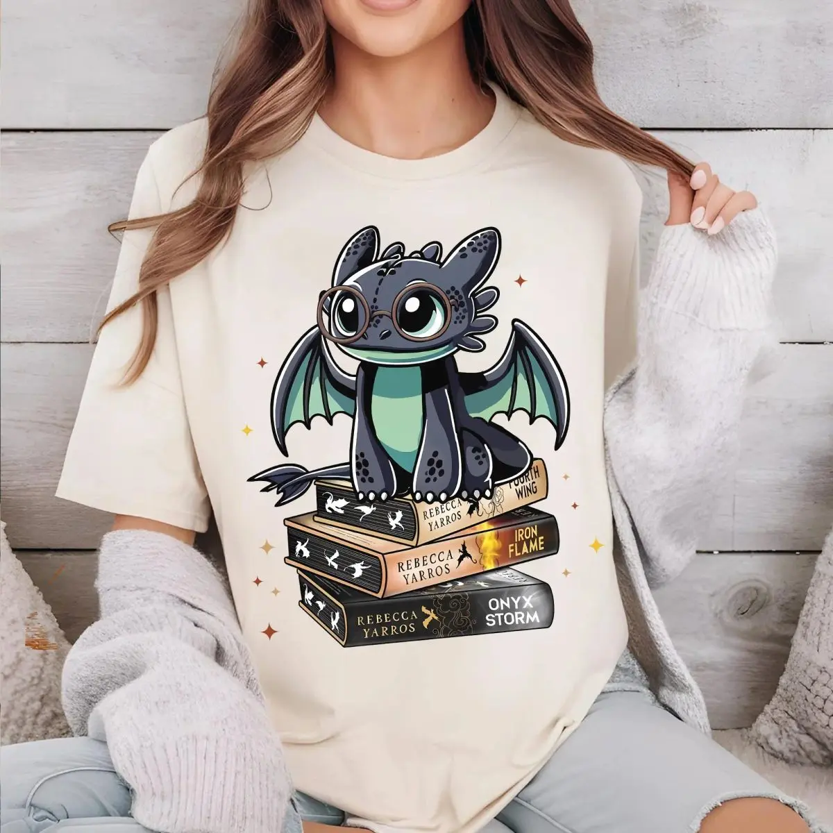Retro Fourth Wing Series Shirt, Httyd Tooth.Less Dragon Tshirt, Onyx Storm, Dragon Rider, Bookish Tee, Gift For Book Lover, Unisex Short Sleeve Tee, Graphic Round Neck