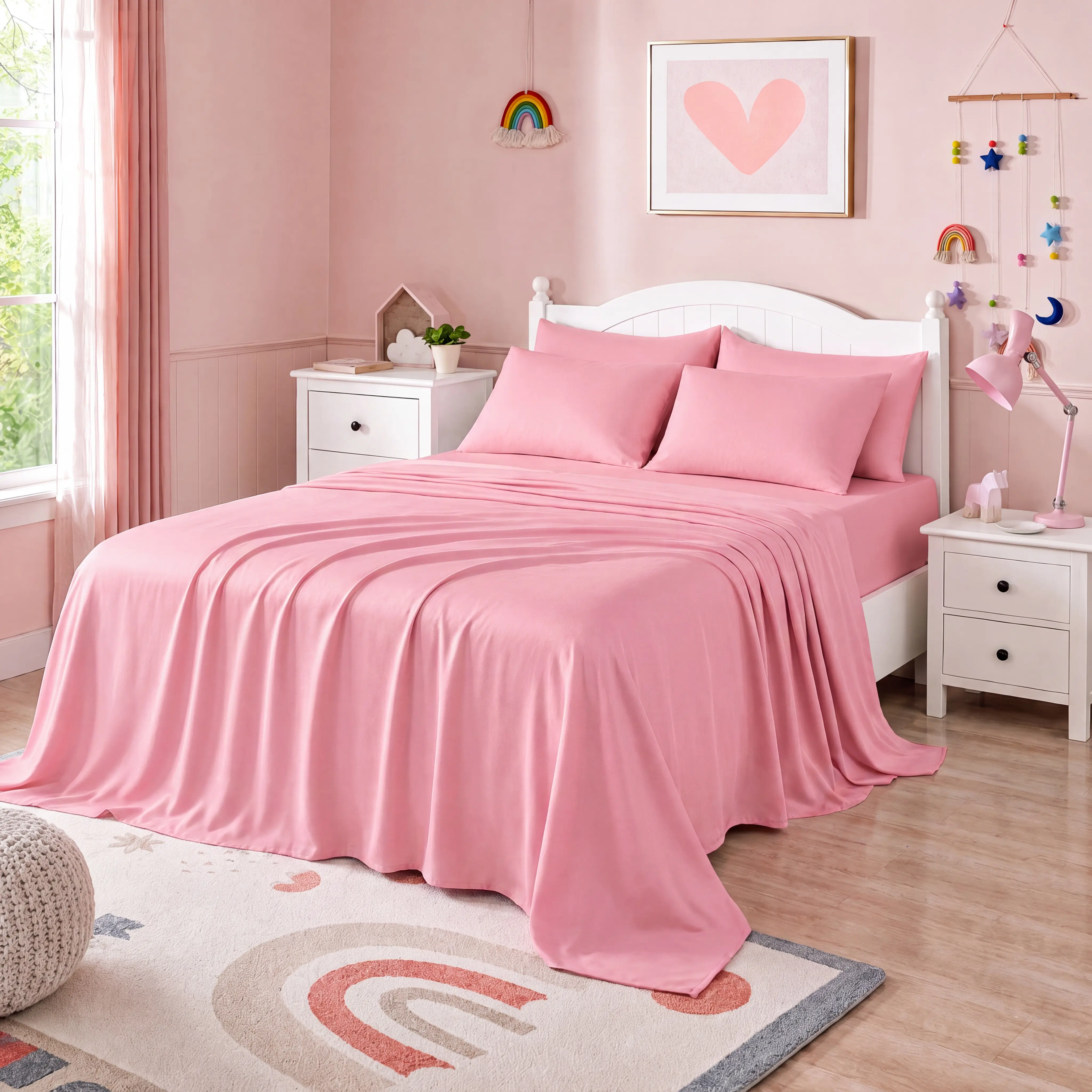 Cosybay Sheet Set Queen/King/Twin xl/Full Size 6 Piece  - Comfy Breathable & Cooling Summer Sheets with Pillowcases & Pillow Shams - Hotel Luxury Bed Sheets for Women and Men & Dorm - 15" Deep Pockets, Easy-Fit, Soft and Wrinkle Free Sheets #summervibes