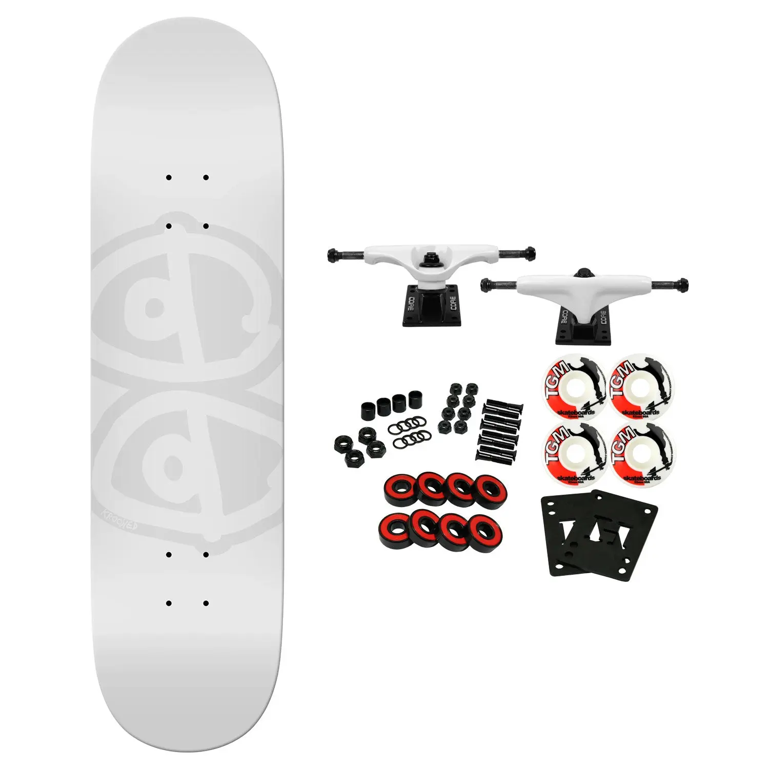 Krooked Skateboard Complete Team Eyes 8.06" x 31.8"