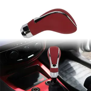 Brand New Universal JDM Red Leather Manual Car Gear Stick Shift Knob Shifter Lever