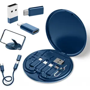 USB C to USB Adapter, USB-C Adapter Kit Contains Multiple OTG Adapters for Type C Male, USB A to C Male Cable, Micro USB to Type C, Equipped with SIM Extractor and Phone Stand