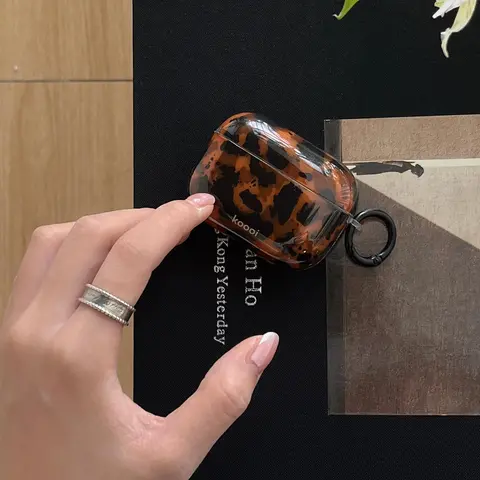 Vintage Amber Vein Pattern Earphone Case, Decorative Earphone Protector Cover, Earphone Protective Case Compatible with AirPods, Audio, Compatibility, Durable, Protection, PC Material