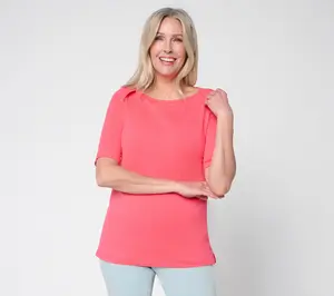 Belle by Kim Gravel Primabelle Knit Elbow Sleeve Top