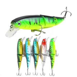 Minnow bait colorful three section road bait 15.3g/11cm plastic bait fishing gear products