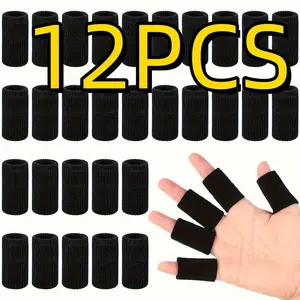 New Finger Joint Protection Sleeves 4/8/12PCS, Breathable Elastic Finger Splint Support for Finger Training, Hand Strength Workout & Joint Pain Relief, Great Gift for Athletes & Daily Use