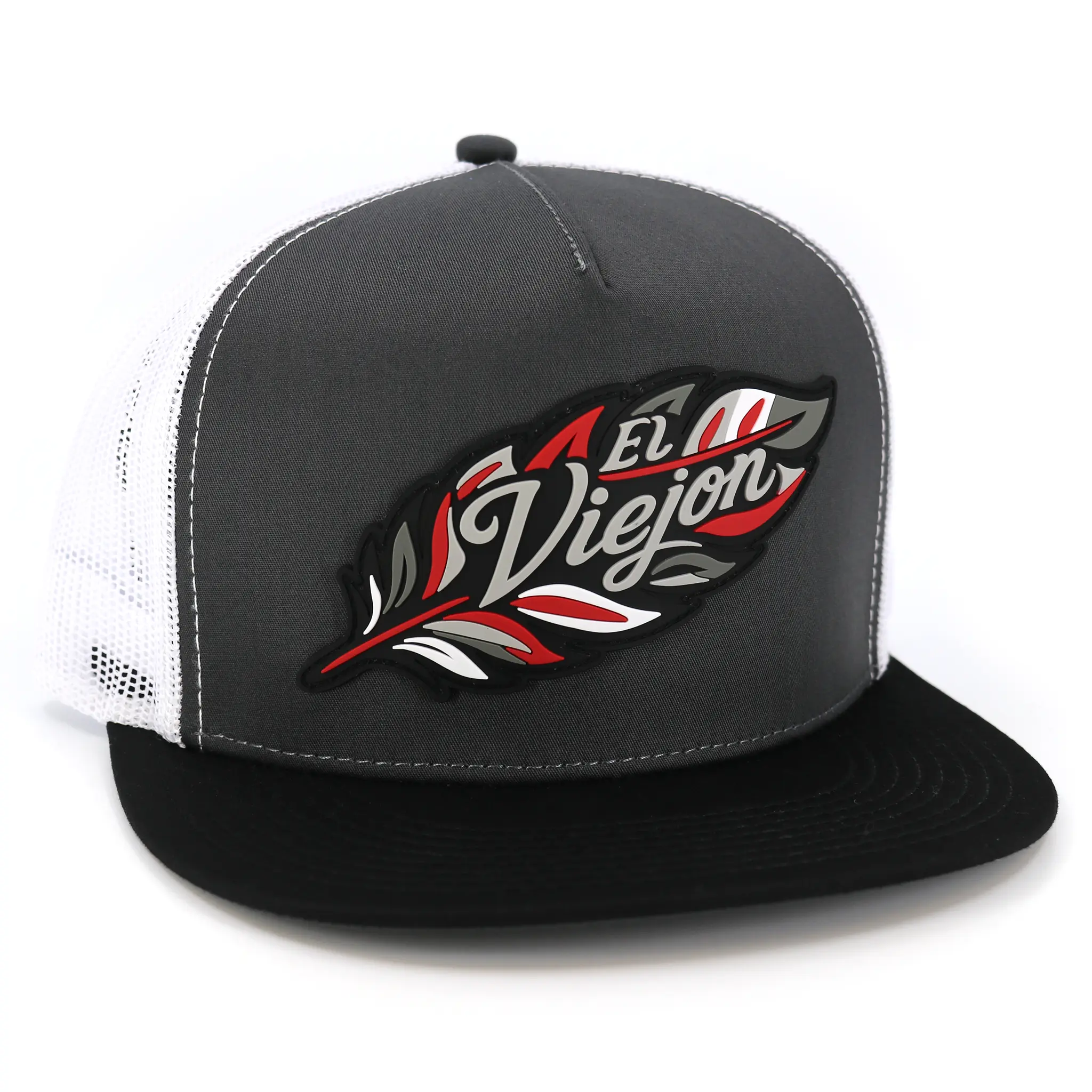 Poblador Black/Charcoal/White flat visor hat Poblador Black/Charcoal/White flat visor hat