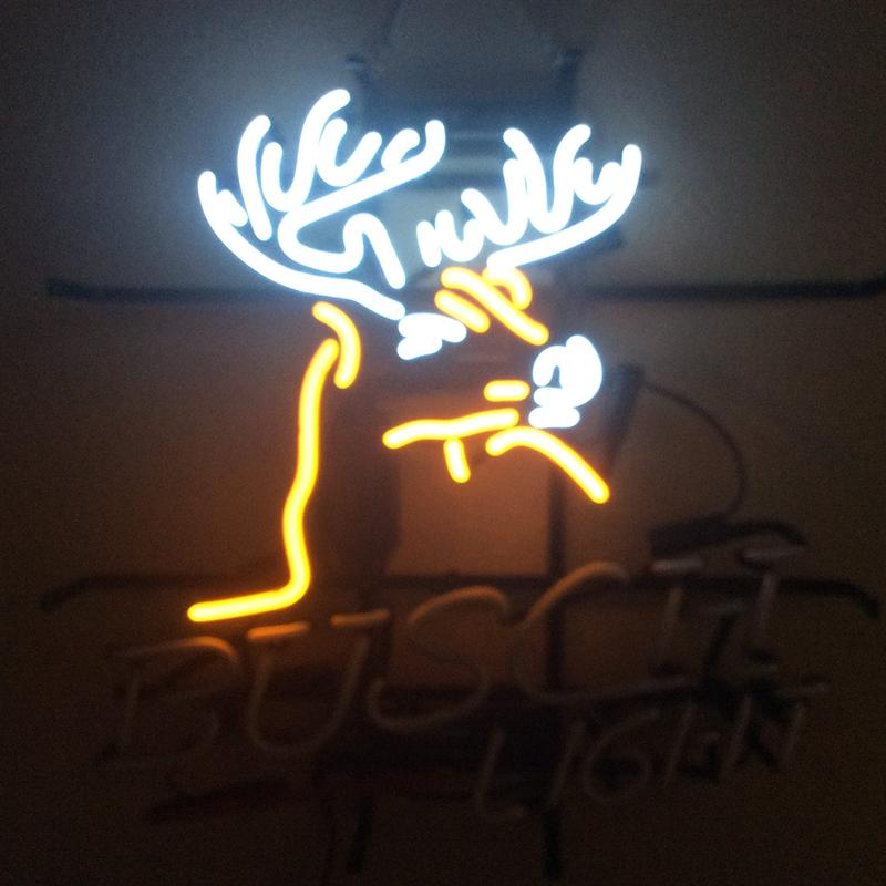 Custom 20"x20" Busch Light Sign Flickering Scanning Style Neon Sign Real Glass Neon Sign Shipping from USA