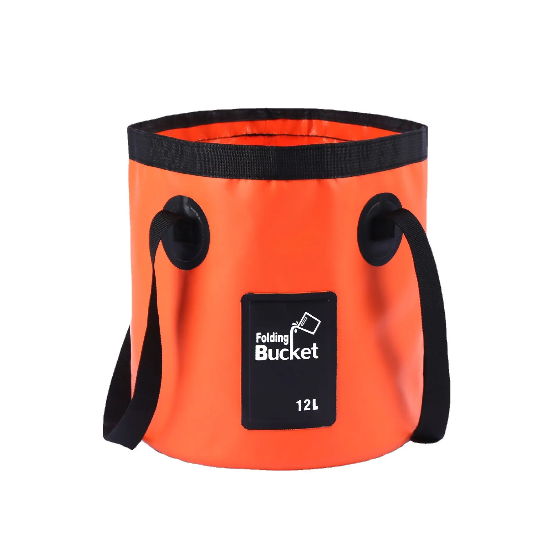12L Portable Folding PVC Water Bucket with Handle, Collapsible Durable Water Storage Container for Camping, Outdoor Gardening, Travel Home Supplies