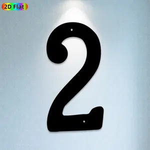 1pc Number 2 Metal Wall Art, Bold Number 2 Statue Mural, Ideal Gift for New Year, Christmas, Number Decor Enthusiasts,  Perfect for Living Room Wall & Garden Fence, Eye-Catching Metal Number Wall Art for Home Decoration